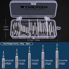 Thkfish 28pcs Fishing Weights Kit Fishing Sinker Lead Drop Shot Weights