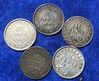 1904 1917 1941 1942 Newfoundland 10 Cents  lot Of 5 