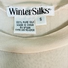 Wintersilks Top 100  Silk Base Layer Taupe Sm Sleek Soft Luxe Sheer Lightweight