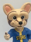 Ringo  fallout  Texas Stars Hockey Bobble Head Mascot Blue And Yellow New Sga