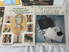 Vintage Macrame Pattern Book Lot 1970s Plant Hangers Purse Books 5pc