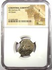 Greek Corinthia Corinth Ar Stater Pegasus Athena Coin 300 Bc  Certified Ngc Fine