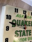 Quaker State Motor Oil Advertising Clock Gas Service Station Nascar Garage