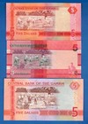 Gambia P-25 P-31 P-37 5 Dalasis Nd 2013- 2019 Uncirculated Banknotes Set   1
