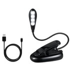 Usb Led Reading Book Light Rechargeable Flexible Bed Travel Desk Laptop Clip-on