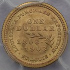 1903 Louisiana Purchase Mckinley Gold Commemorative Dollar - Pcgs Ms 66 Cac