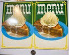      Vintage 1970s   1980s Ice Cream Counter Menu Nos Unprinted Diner
