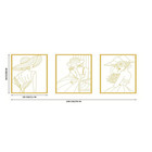 Modern Abstract Line Art Women Metal Wall Decor Set Of 3 Home Wall Ornament
