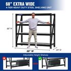 Workpro 10pack Ultra Wide 4tier Metal Garage Shelving Unit Rack 68 x24 x 65  New