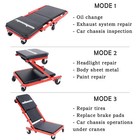 3 In 1 Mechanic Creeper W brake 36   340lbs Folding Rolling Z Garage Stool Chair