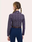 R j  Classics Girls Libby Junior Long Sleeve Shirt - Purple Horseshoes