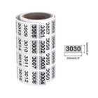 Consecutive Number Stickers 3001 To 4000 Inventory Label Black Numbers