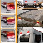 7 Pin Plug Wireless Led Trailer Lights Kit Rechargeable Towing Light For Truck