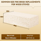 6 Insulating Fire Bricks For Ovens  Kilns  Fireplaces  9  X 4 5  X 2 5 