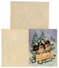 Rene Gagnon Signed Christmas Card And Signed Envelope - World War Ii - Iwo Jima