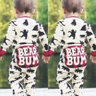 Newborn Baby Boy Girl Bear Romper Outfits Jumpsuit Playsuit Bodysuit Clothes Set