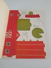 Vintage Tiny Press Out Punch Out Farm Book Paper Doll Toy Mini Model 60s 1969