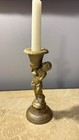Vintage Old Brass Handcarfted Figurine Engraved Solid Candle Stand Holder