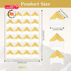 240pcs 10 Sheets Photo Corners For Scrapbooking  Gold Frame White With