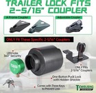 Trailer Hitch Coupler Lock 2-5 16 Inch Hardened Steel Anti-theft Boat Rv  green 