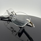 Cartier Composite Unisex Authentic - Clear Rimless - Black Temples