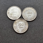 Lot Of 3 Antique Palestine British Mandate 100 Mils Silver Coins -1927   35  42