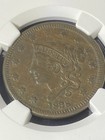 1838 Coronet Large Cent Ngc Xf-40  Great Tiger Striping Pattern Example  Stripes