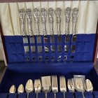 Reed   Barton Francis I Sterling Silver 40pc For8 Flatware Set Chest Nm
