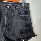 Abercrombie   Fitch Size 28 Black Shorts Destroyed High Rise Denim Grunge Cotton