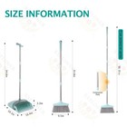 Xxxflower Broom And Dustpan Set With Cleaning Teeth  55  Long Bluish Green 