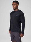 Speedo Men s Rash Guard Top Upf 50  Turbo-dri Swim Shirt Black Size Large