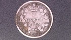 1870 Canada 5 Cents Silver Coin  Victorian Half Dime  Key Date