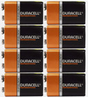Duracell 9v Alkaline Batteries 8 Count  New Open Box 