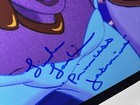 Aladdin Autograph Photograph Coa Cast  Signed Photo Animation Walt Disney Vtg Mt