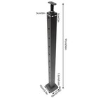 Cable Railing Post 36 x2 x2   Deck Railing Horizontal Drilling Angle Black