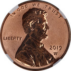 2019-w Lincoln Cent Reverse Proof Ngc Pr69 Rd