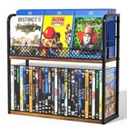 2-tier Dvd Storage Rack  Dvd Shelf  Dvd Holder Organizer With Top Display Shelf