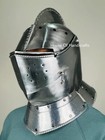 Handmade Medieval Knight Close Armor Faced Helmet  battle Ready Helmet