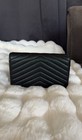 Saint Laurent Black Quilted Chevron Envelope Shoulder Bag Chain Strap 