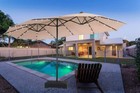 15ft Patio Umbrella With Led Double-sided Outdoor Market Pool Lighted Umbrellas