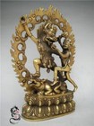 Chinese Tibet Buddhism Bronze Buddha Yamantaka Yama Dharmaraja Statue