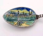 Xvintage Tea Souvenir Spoon Epns Enamel Bowl Altes Schloss   Stuttgart Crest