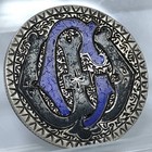1846 Seated Liberty Half Dollar  cw  Love Token Engraved  Enameled Blue black Wc