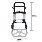 Heavy-duty Moving Hand Truck Dolly 500lb Capacity W  8  Wheels   2 Elastic Ropes