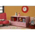 Kids  Storage Shelf Cubby - 3 Baskets  5 8 Cu Ft Organizer  Pink
