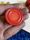 Vtg Backgammon Set 30 Bakelite Butterscotch   Red Swirled Pieces 1 50 X 6 16  