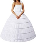 Women   s 6 Hoop Crinoline Petticoat Underskirt For Wedding Dress   Ball Gown