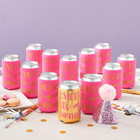 12 Oz Birthday Neoprene Can Cooler Sleeves For Soda  Beer  Beverages  pink  Pack