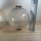 Vintage Clear Glass Lightning Rod Ball Lot Of 2 Used Damaged As Shown Vane