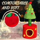 Christmas Cat Scratching Post Scratcher Indoor Playing Tower House For Holiday